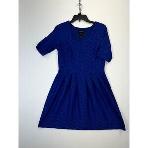 Enfocus Petite Dress Women’s Size 10P Blue Short Sleeve 100% Polyester